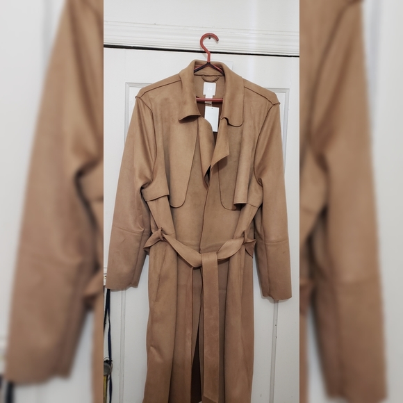 H&M Faux Suede Trench - Picture 3 of 4